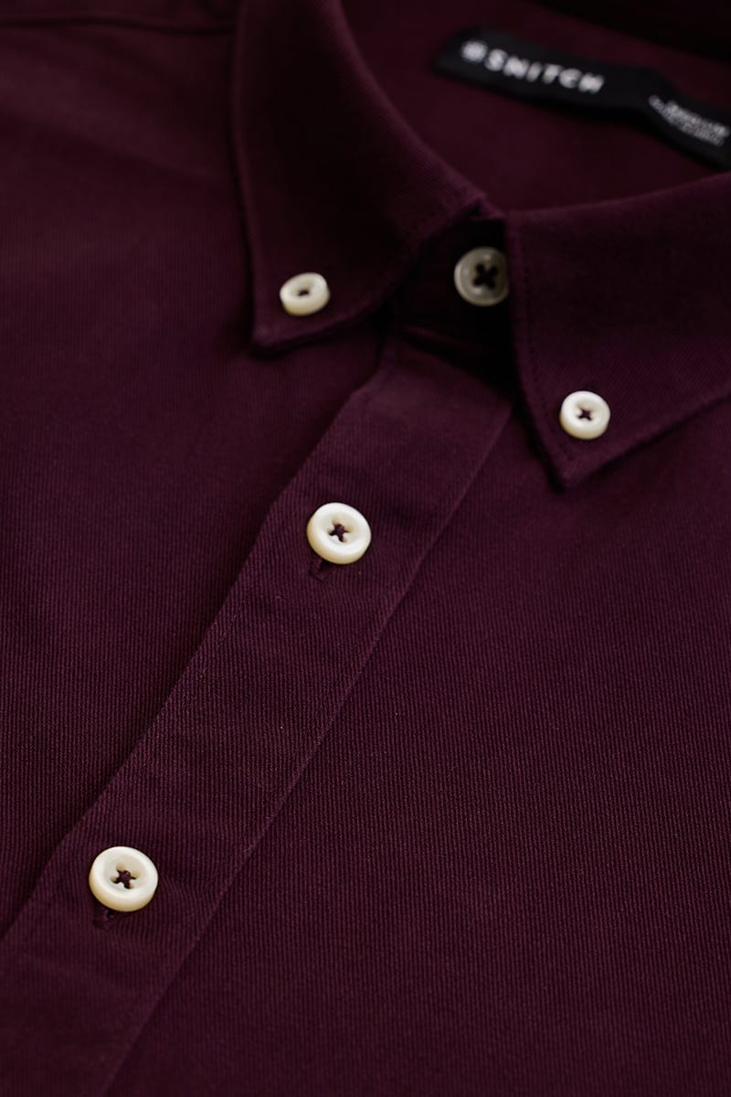 Men's Premium Solid Full Sleeve Button-Down Casual Shirt for Smart Everyday Style